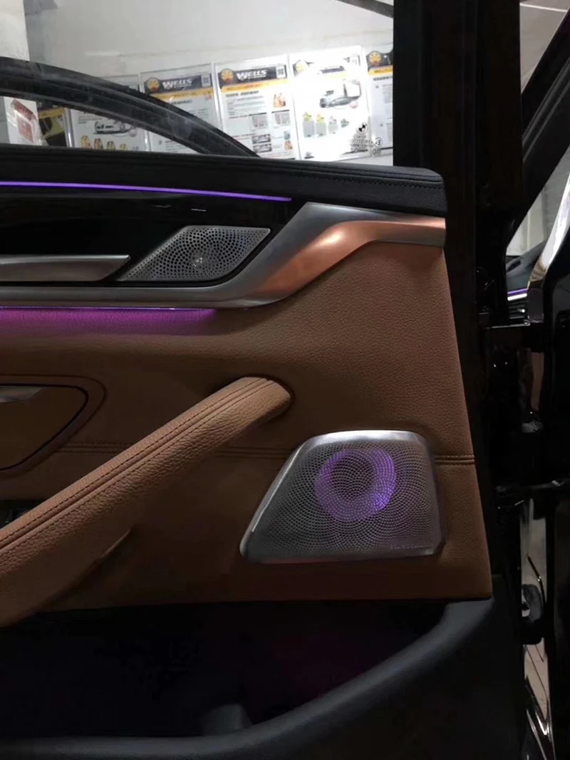 Светодиодный окружающий свет для BMW колонка дверной панели 5 серии G38 G30 64 цвета со