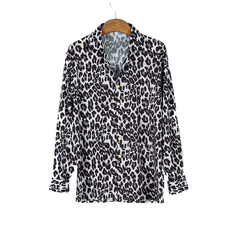 Мужская рубашка с отложным воротником Повседневная длинным рукавом и цифровым