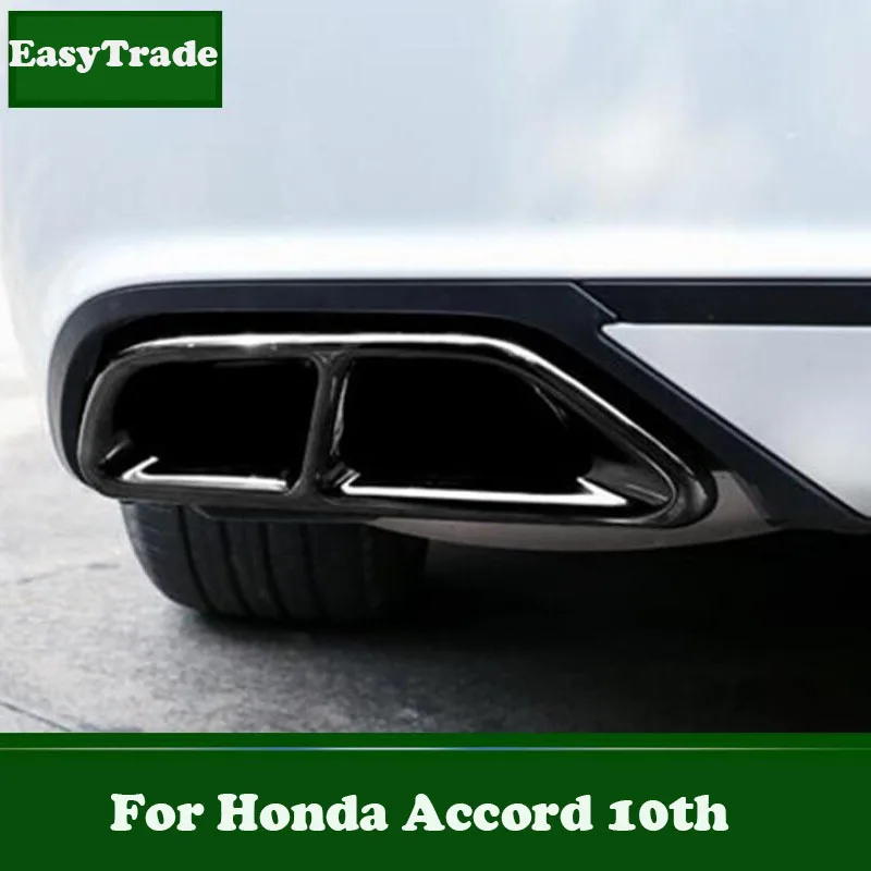 

For Honda Accord 10th Accessories Stainless Steel Tail Throat Exhaust Pipe Muffler Tip Exhaust Trim Car Styling Accessories