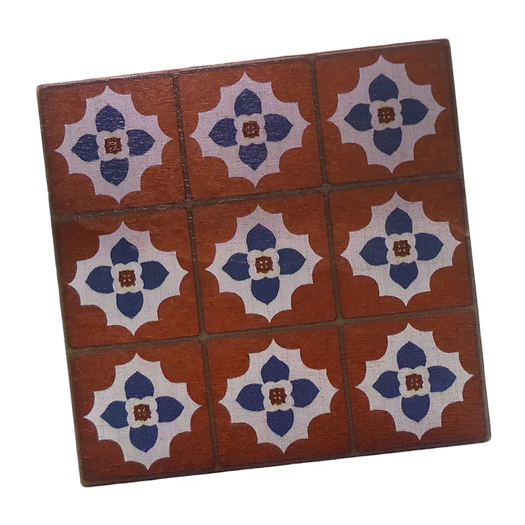 

1:12 Miniature Wine Red Flooring Tiles Flooring Sheets Dollhouse Decors