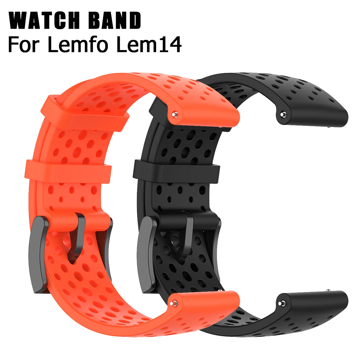 

Replacement Band For Lemfo Lem14 Smart Watch Silicone Strap For Lemfo Lem 14 Sport Wristband Breathable Bracelet 24mm Universal