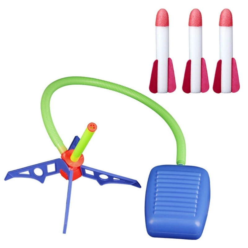 

Foam Play Rocket Launcher Outdoor Play with Launcher & 3/6/8 Luminous Rockets for Competitive Beach Sport Toy Boys Gift