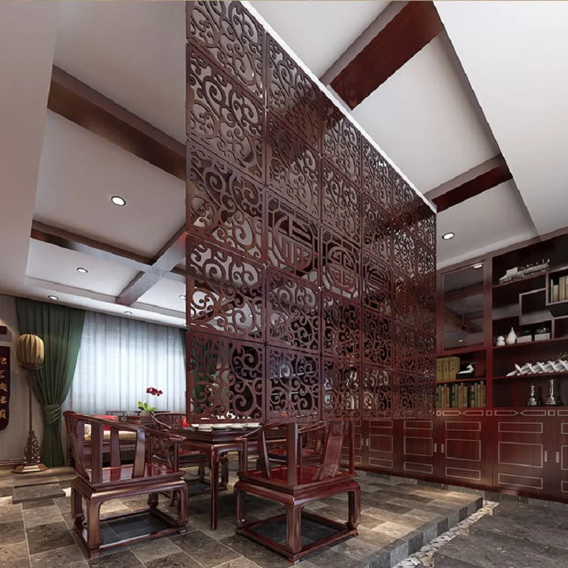 

Solid wood modern tiles minimalist living room Partition shield entrance wall hanging bedroom folding wall panels decorative