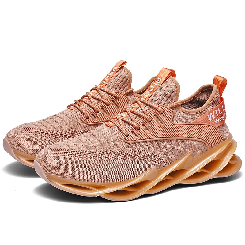 

Etienne Jr Men Spring Blade Sneakers Flying Woven Breathable Mesh Sports Trendy Casual Running Shoes Low-Top TPU Gym Shoes