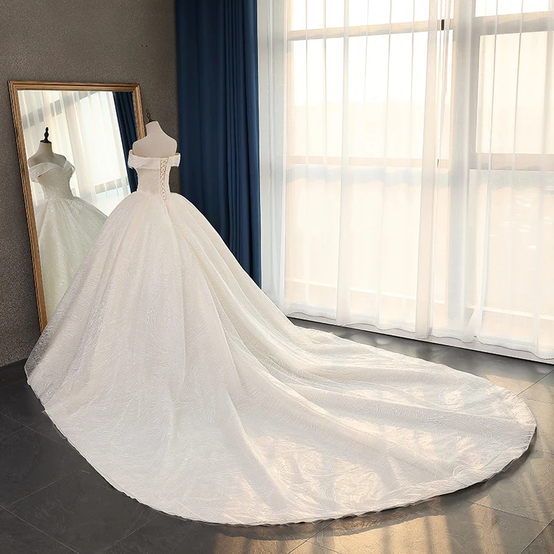 Fansmile качественные Длинные Свадебные платья Vestido De Noiva с кружевом размера плюс Индивидуальные свадебные платья свадебное платье FSM-068T