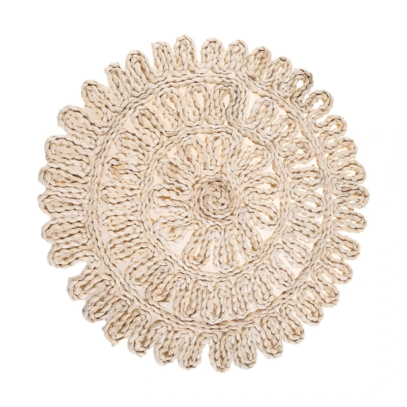 Натуральные плетеные соломенные коврики полые для праздника Рождества кухонные