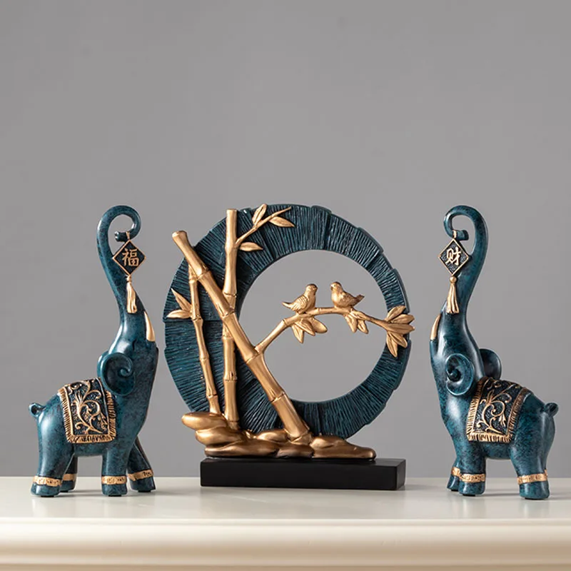 Изделия для дома творческий бамбука благоприятный украшение в виде слона