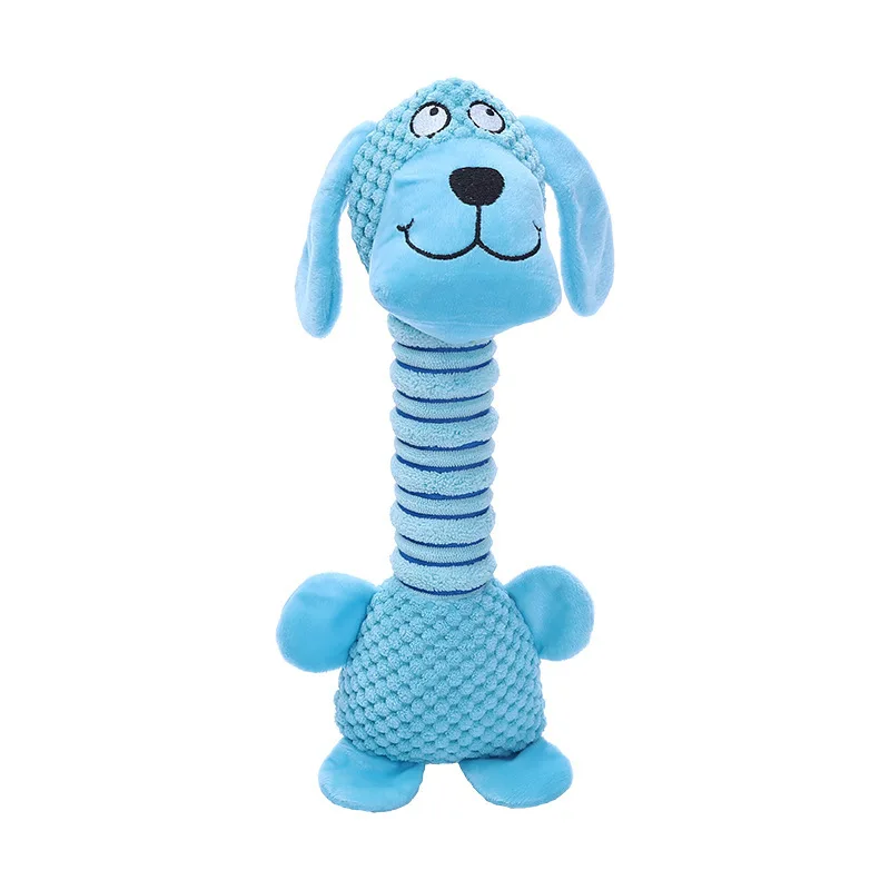 

New Plush Pet Toys Long-necked Animal Peculiar Shape Plush Toy BB Sound Bite-resistant Interactive Dog Toys for Small Dogs