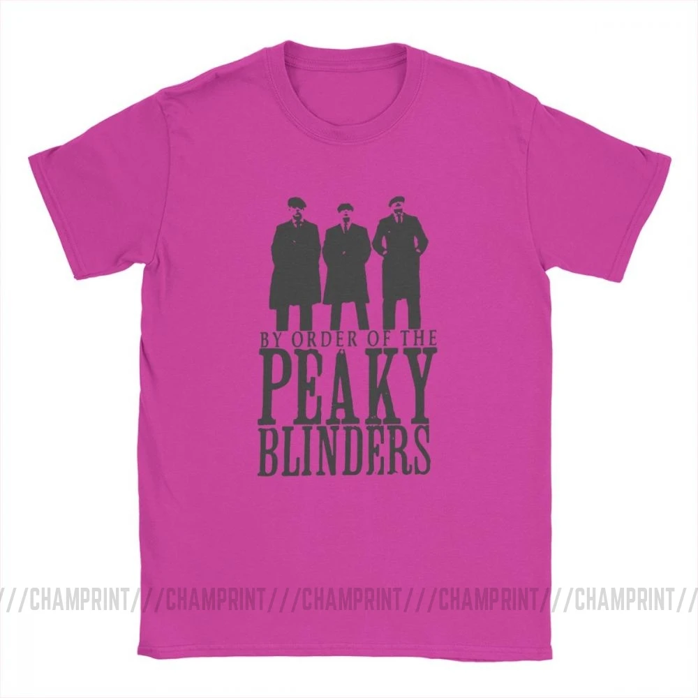 Peaky Blinders, Мужская футболка, Arthur Thomas, TOMMEE, Shelby, летние топы, короткий рукав, Повседневная футболка с круглым вырезом, хлопок, футболки размера плюс - Цвет: Фуксия