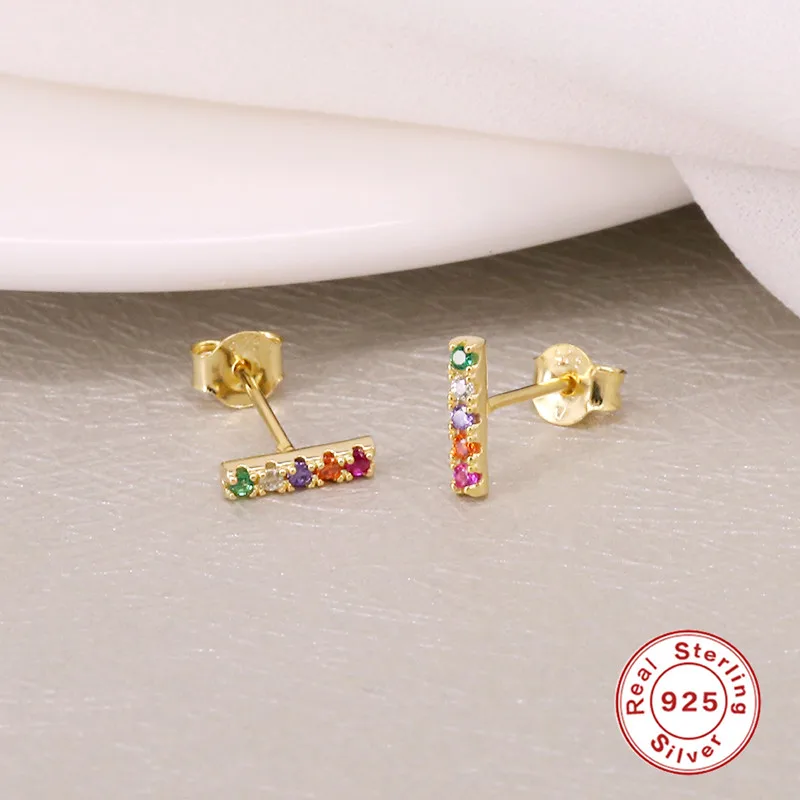 Женские серьги-гвоздики CANNER серьги из стерлингового серебра 925 пробы с фианитами