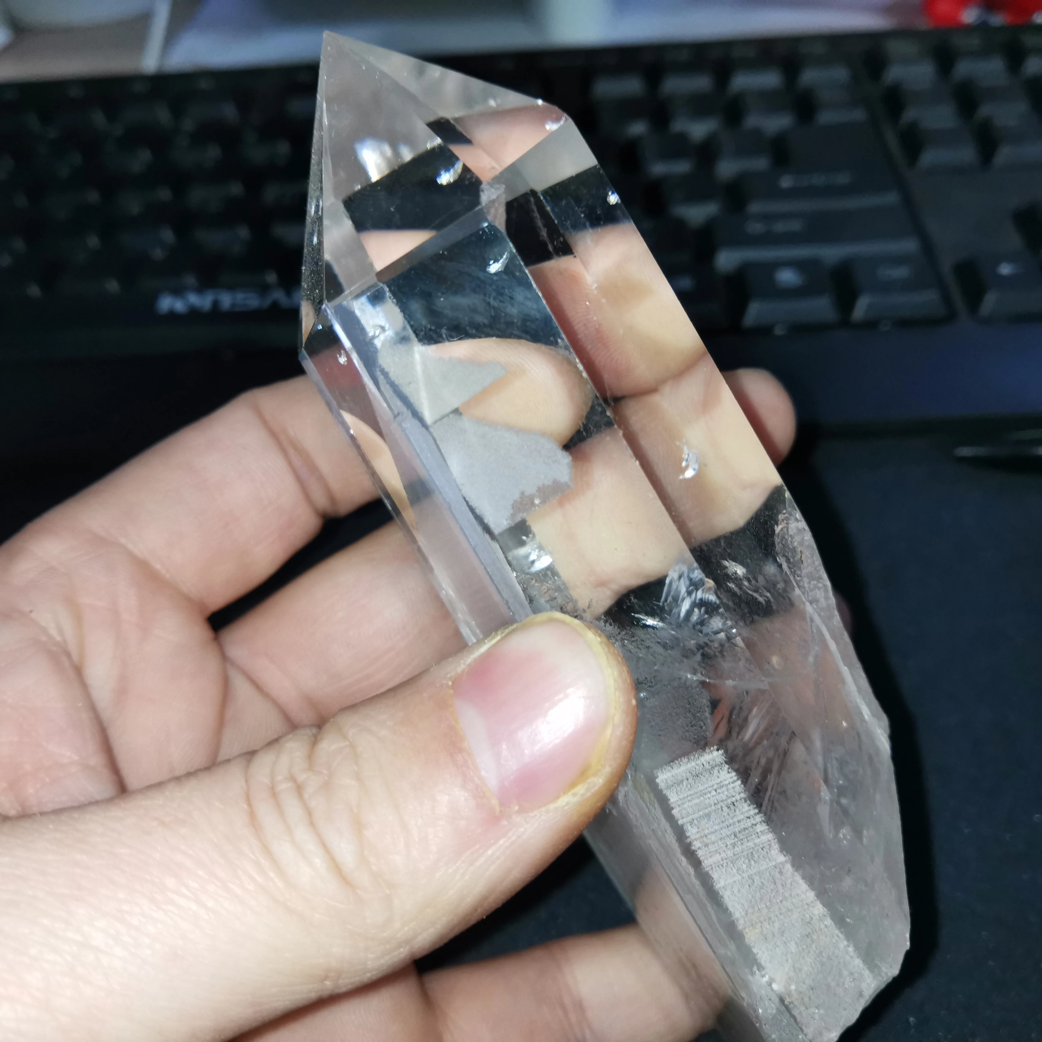 Высокое качество натуральный кристалл прозрачный кварцевый ТОЧКА исцеления