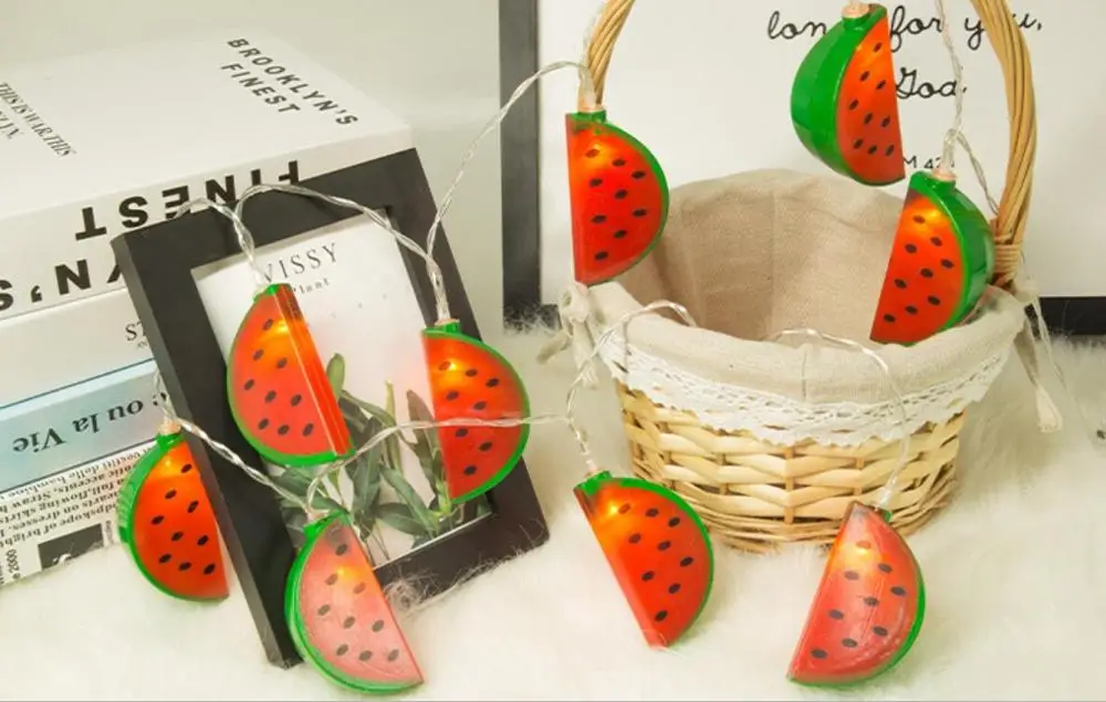 Гирлянды на батарейках 10/20 светодиодных огней Арбузные формы восхитительный