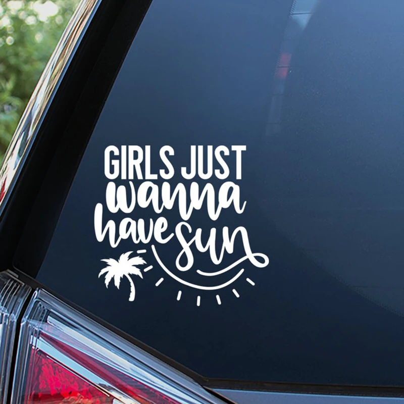 Черный/Серебряный irls просто хочу на солнце винил Стикеры наклейка для автомобиля