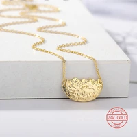 retro stainless steel necklace deer mountain clavicle chain pine tree delicate pendant choker jewelry classic chirstma gift