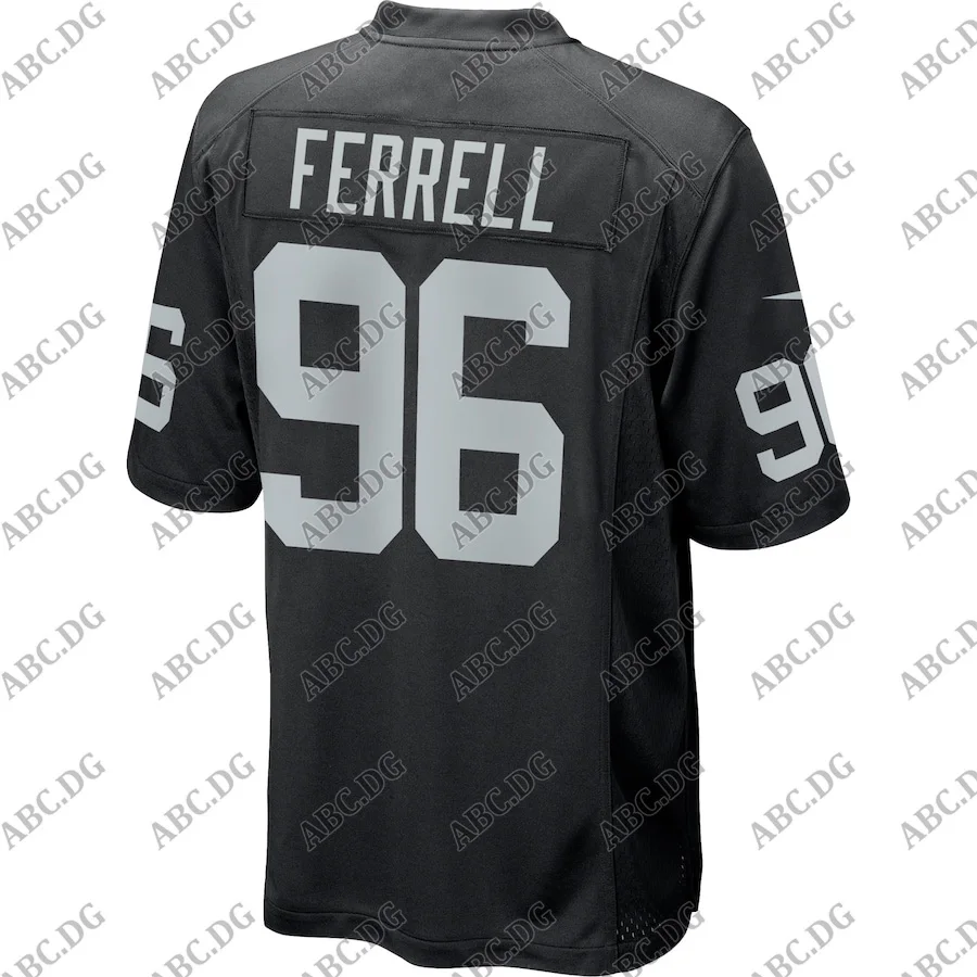 

Customized Stitch American Football Jersey Men Women Kid Youth Las Vegas Clelin Ferrell Black Game Jersey