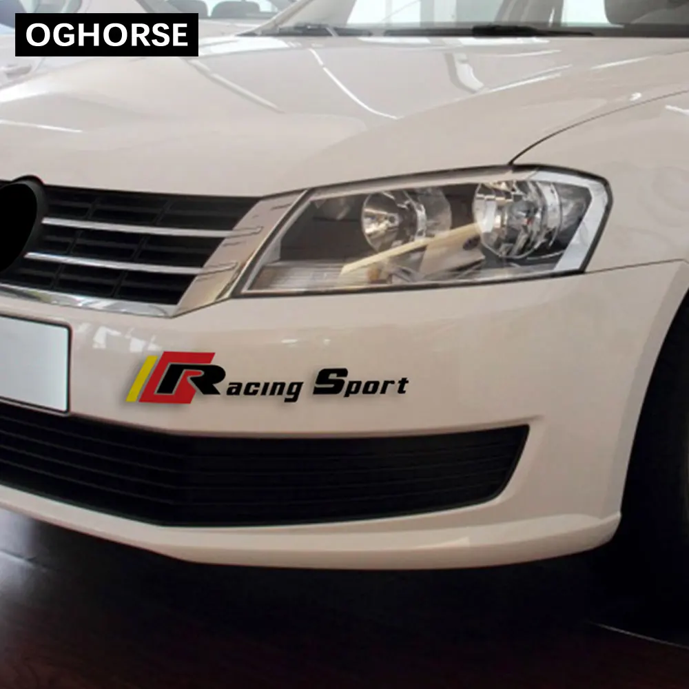 2 шт. наклейка на передний бампер для Volkswagen Golf 5 6 7 Polo Passat B5 B6 B7 Tiguan Scirocco CC Bora MK4 MK5 MK6