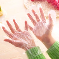 household disposable gloves 100 pack food grade pe film fingers sanitary gloves kitchen gloves
