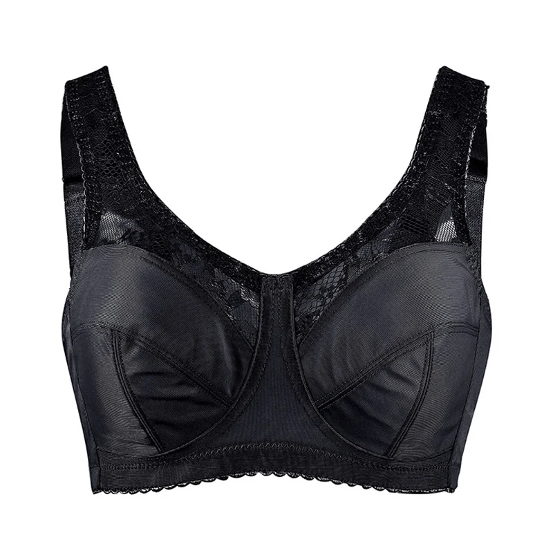 Plus Size Full Coverage Lace Bras for Women Sexy Lingerie 34 36 38 40 42 44 46 B C D E F G H Cup Big Breast Wire Free Bralette