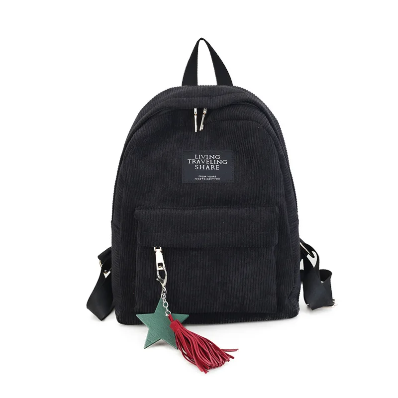 

Women Mini Corduroy Backpack Female Eco Simple Canvas Shoulder Bag Ladies Casual Small Travel Bags Backpack For Teenage Girls