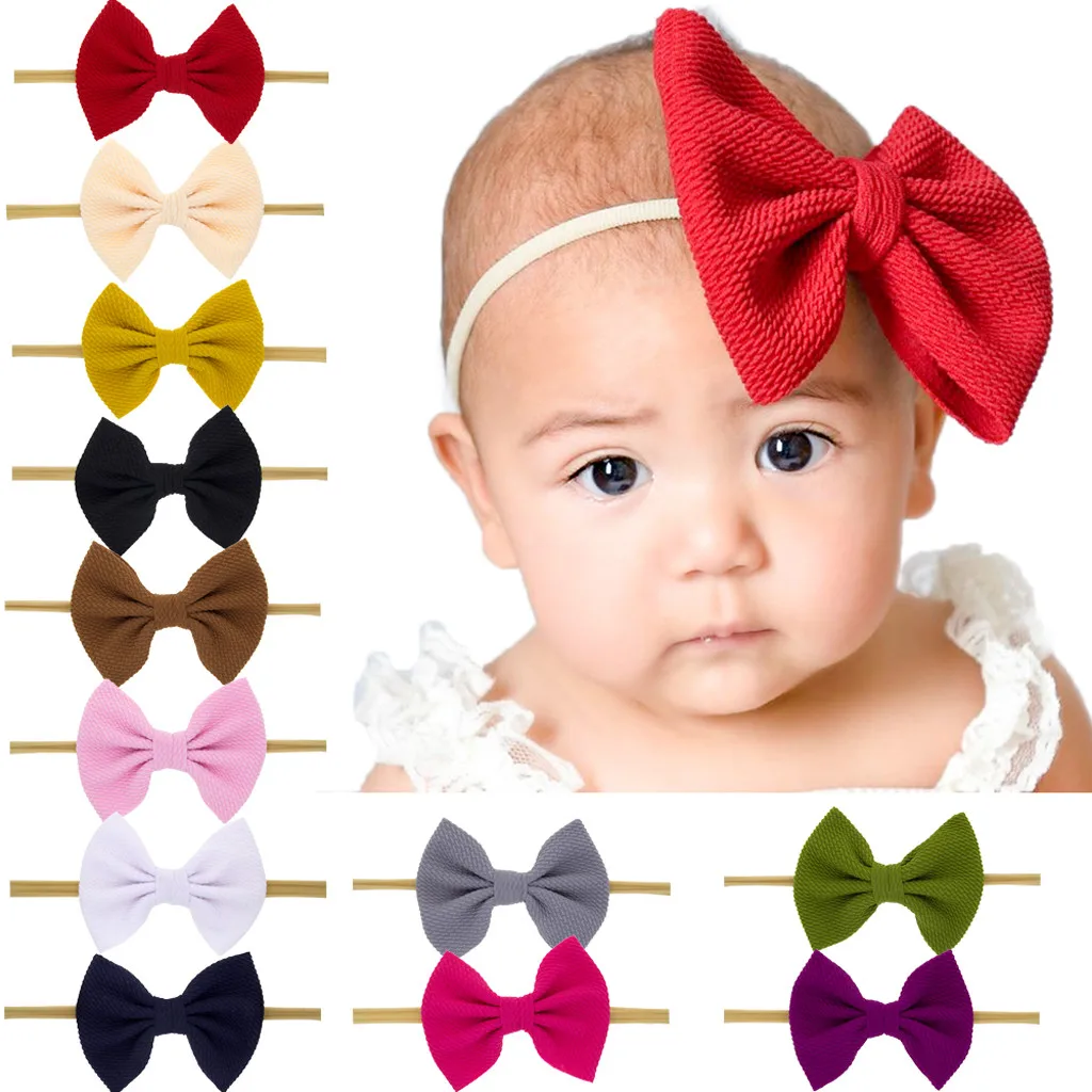 Newborn Toddler Kid Baby Girls Bow Turban Headband Headwear Hair Accessories Bandeau Bebe Fille Шапка Детская 2019 | одежда и