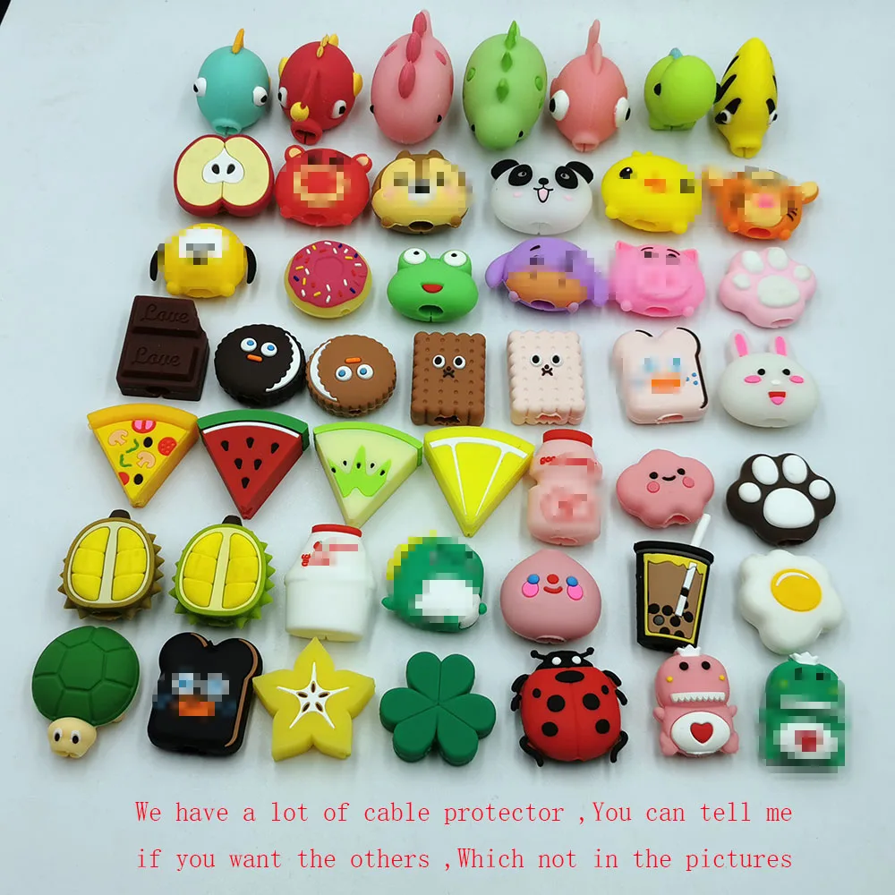 New Cute Cartoon Bite Animal Cable Protector for iPhone USB Data Chompers Charger Wire Winder Organizer Doll Model | Электроника