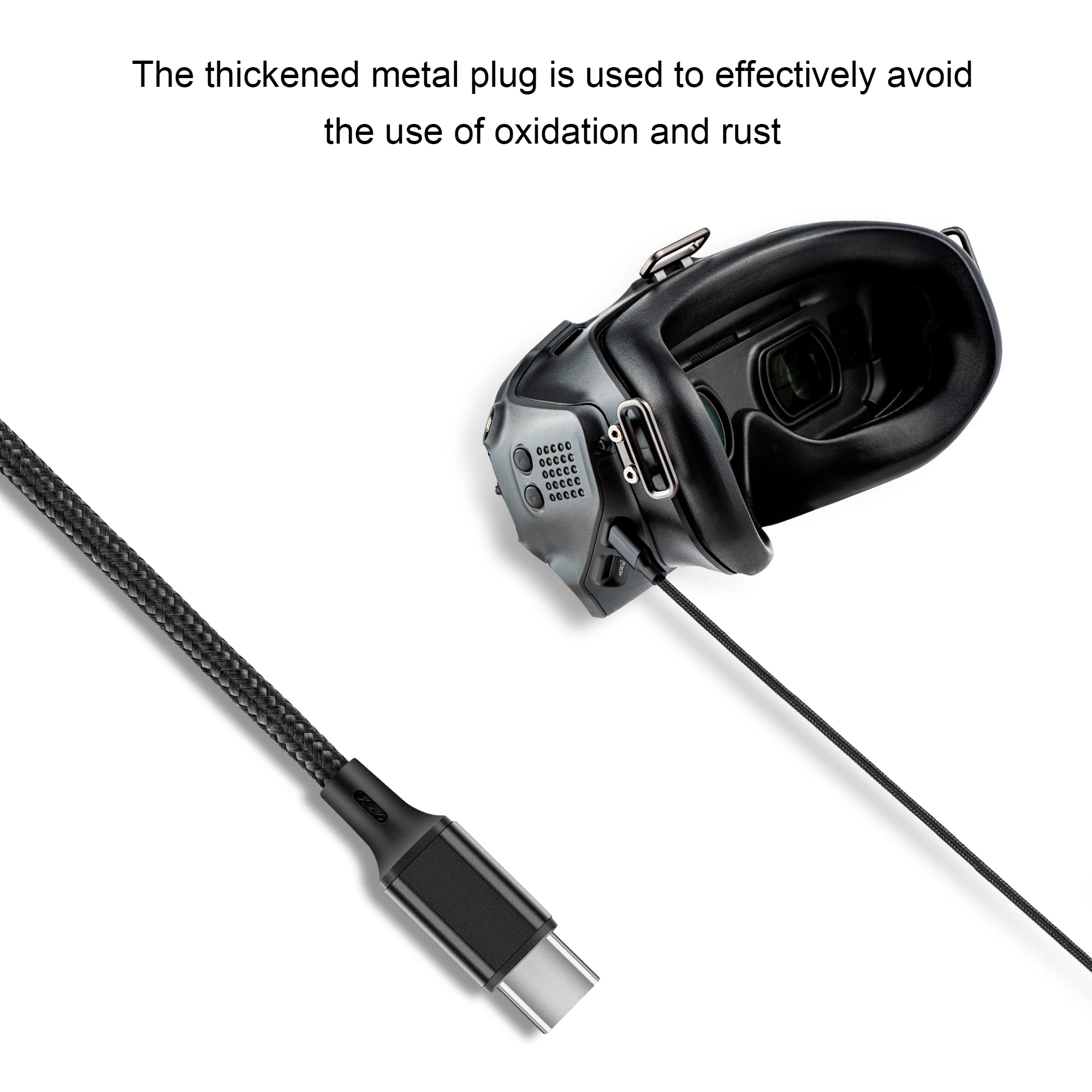 

1.2M Data Cable For DJI FPV Combo Glasses V2 Aluminum Shell Elbow Type-C Charging Connection Line Cable Drone Accessories