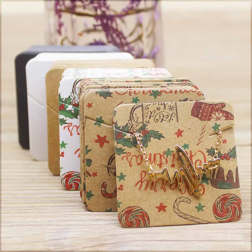 5*5 см модные ювелирные изделия дисплей ожерелье амулеты Упаковка карта 50 шт marbling