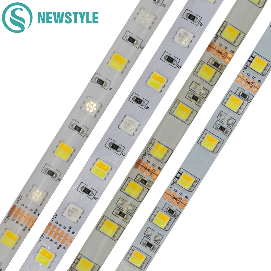 5 м 12 в 24 5050 SMD СВЕТОДИОДНЫЙ Красочный свет полосы RGBCCT CCT Гибкая термостойкая