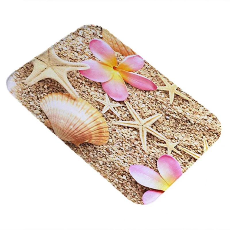 Противоскользящий коврик OIMG для ванной 3D принт морской раковины водопоглощающий