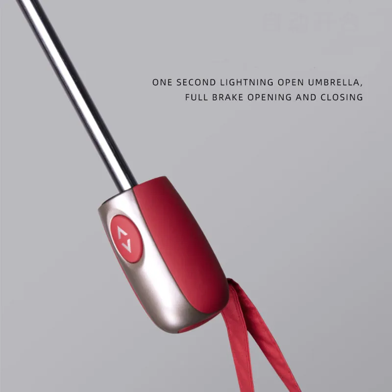 Автоматическая плоская зонтик черное покрытие 3 складной с УФ защитой 6K ультра