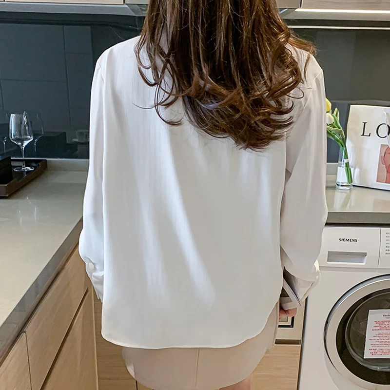 Plus Size Womens Blouse Tops Lapel Pocket Shirt Long Sleeve Top Solid Color Fashion Women Clothes