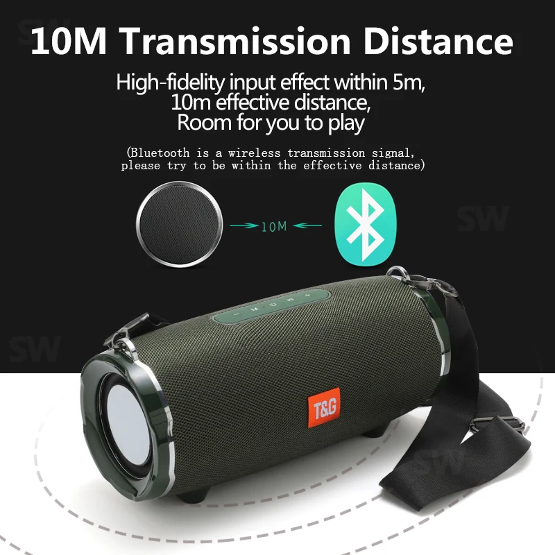 Портативный TG187 высокой мощности 50W Колонка с беспроводным каналом блютус