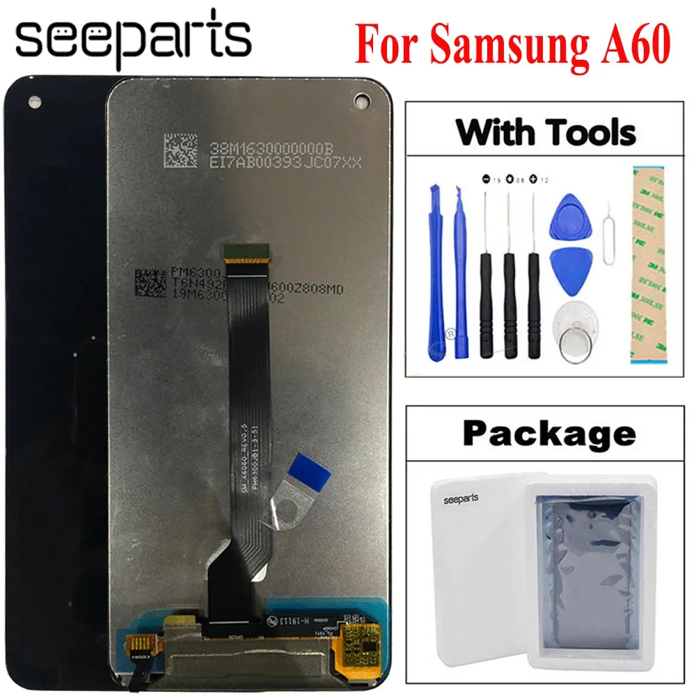 

Tested Well For Samsung Galaxy A60 LCD Touch Screen Digitizer Assembly For Samsung A60 LCD SM A6060 LCD A606F/DS LCD