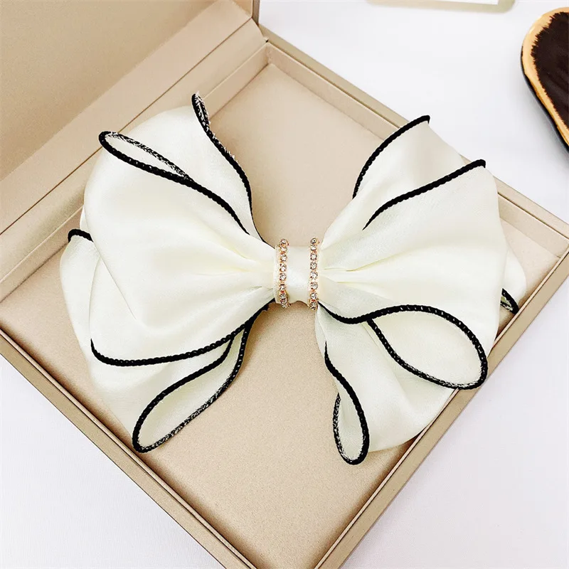 

Retro Large Bow Hairpin Korean Snap Hair Clips for Girls Spring Clip Elegant Headdress Generation Hair Bows Hairclips for Women