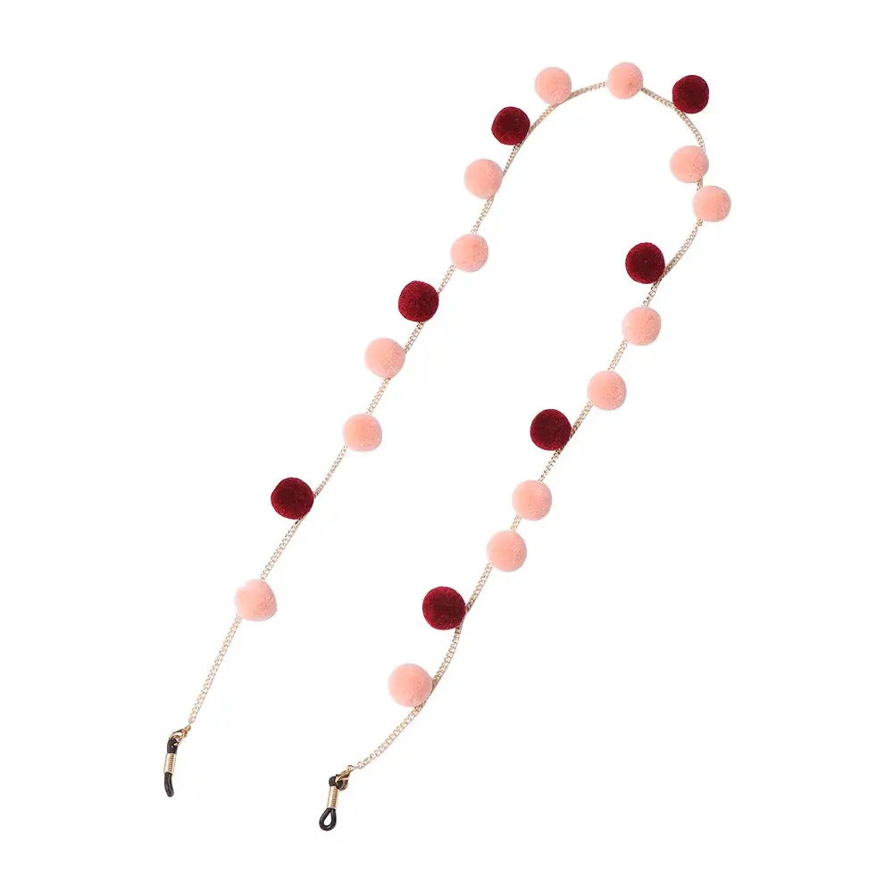 Цепочка для очков женская металлическая цепь с помпоном держатель шнура |