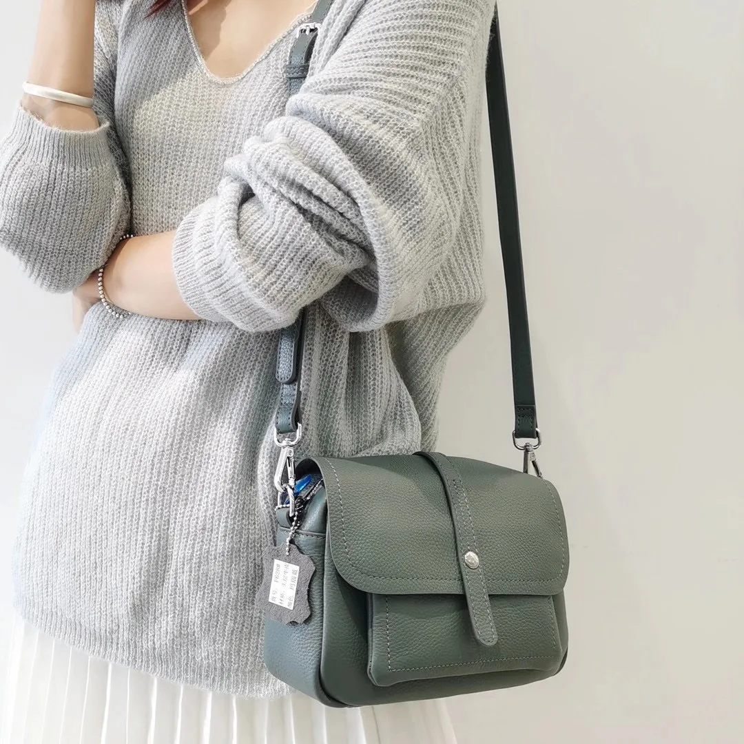 

Сумка-мессенджер San Maries женская из натуральной воловьей кожи, Модный мягкий саквояж кросс-боди, вместительный чемоданчик для путешествий