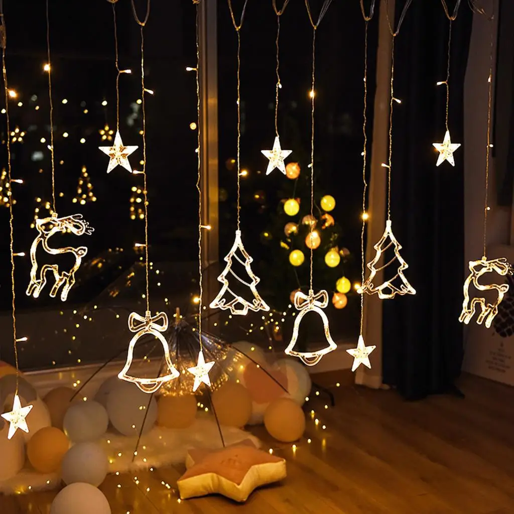 3M LED Curtain Festoon Light USB Remote Control Fairy Christmas Garland on The Window String Lights New Year Party Decoration | Дом и сад