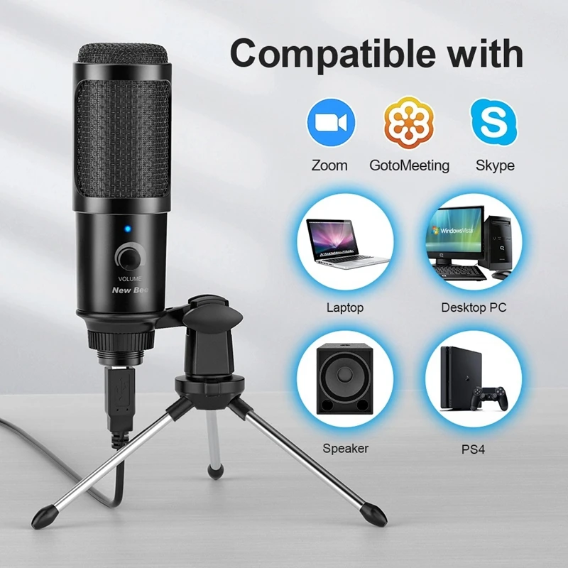 192khz 24bit Sampling Rate USB Microphone Video Conversation Music Recording Equipment enlarge
