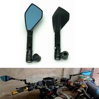 a pair of aluminum alloy inverted rear mirror cnc side rearview motorcycle modification parts with mounting screws