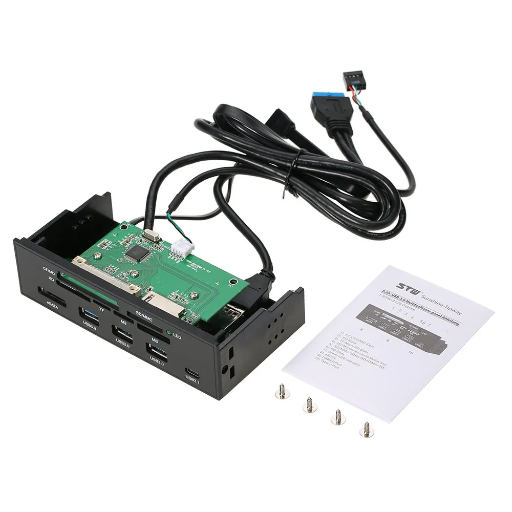 Многофункциональная 5 25 &quotВнутренняя настольная Передняя панель кардридер Type C