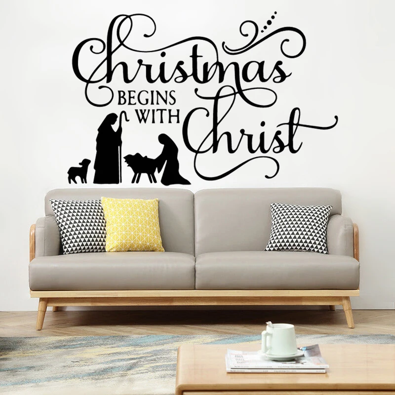 

Removable Merry Christmas Wall Sticker Vinyl Wallsticker Decor For Livingroom Bedroom Wall Decal Home Decoration Mura HY1862
