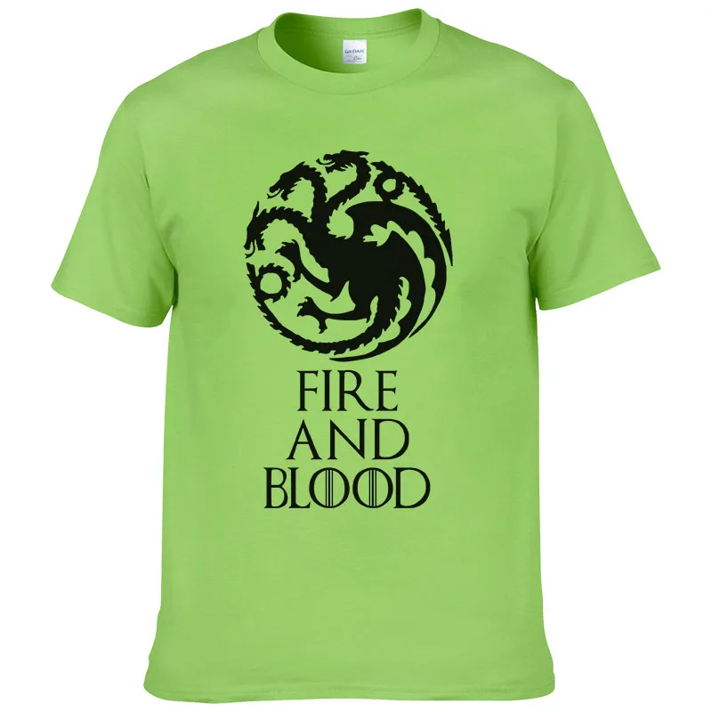 Повседневная Уличная одежда для фитнеса nueva lista Juego de Tronos Camiseta fuego y sangre camiseta casa
