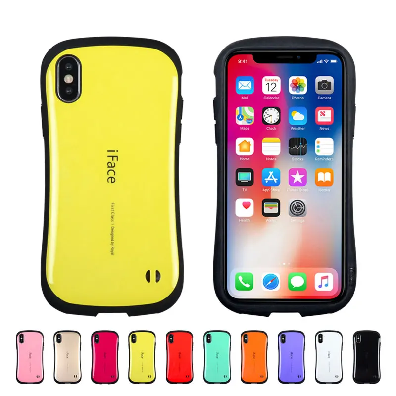 Брендовые гладкие глянцевые Чехлы iFace с отверстиями для шнурка из поликарбоната