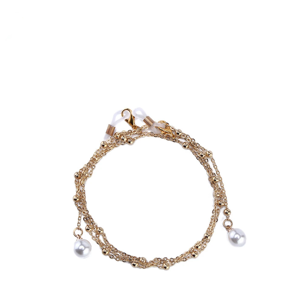 Женская цепочка для очков декоративная металлическая подвесная цепь