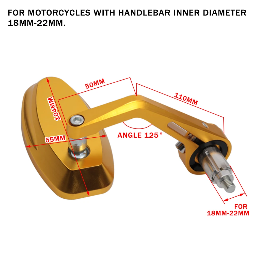 

Motorcycle Rearview Mirrors Bar End Rear View Mirror Side Mirror For Triumph Speed Street Triple 675 1050 Bonneville T100 T120