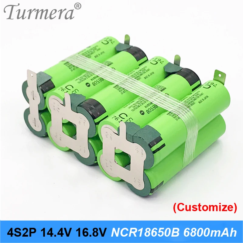 18650 батарея 3400 мАч 6800 ncr18650b 12 6 в 16 8 21 В для отвертки shurik shura 3s 4s|Перезаряжаемые