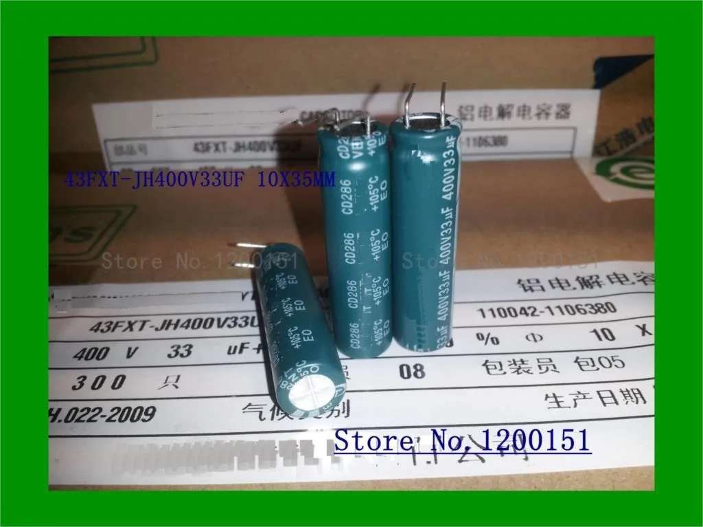 

Электролитический конденсатор 43FXT-JH400V33UF 10x35 мм 400V33UF 10*35 мм 33 мкФ 400 в 10*35, новый оригинальный