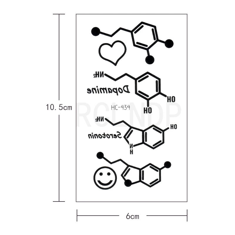 Водостойкая временная татуировка-наклейка в форме сердца химическая формула