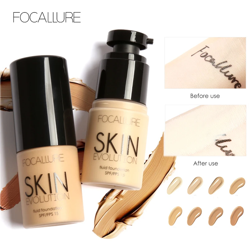

Focallure Professional Face Liquid Foundation Cream Full Coverage Concealer Waterproof Makeup Base Brighten Cover Dark Circles
