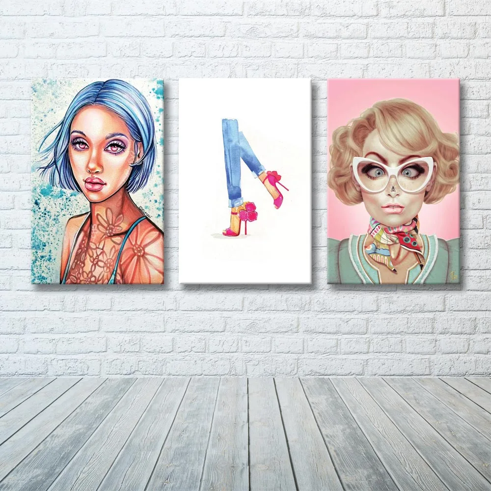 Цветы лепестки цветок обувь летающая Картина на холсте настенный художественный